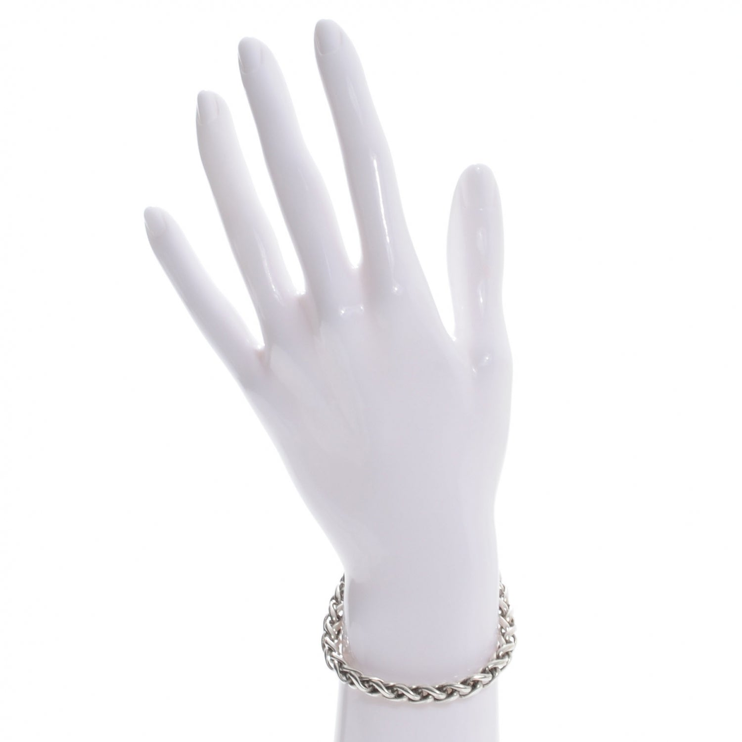 David Yurman Sterling Silver and 14k Braided Hook Bracelet 2 of 5