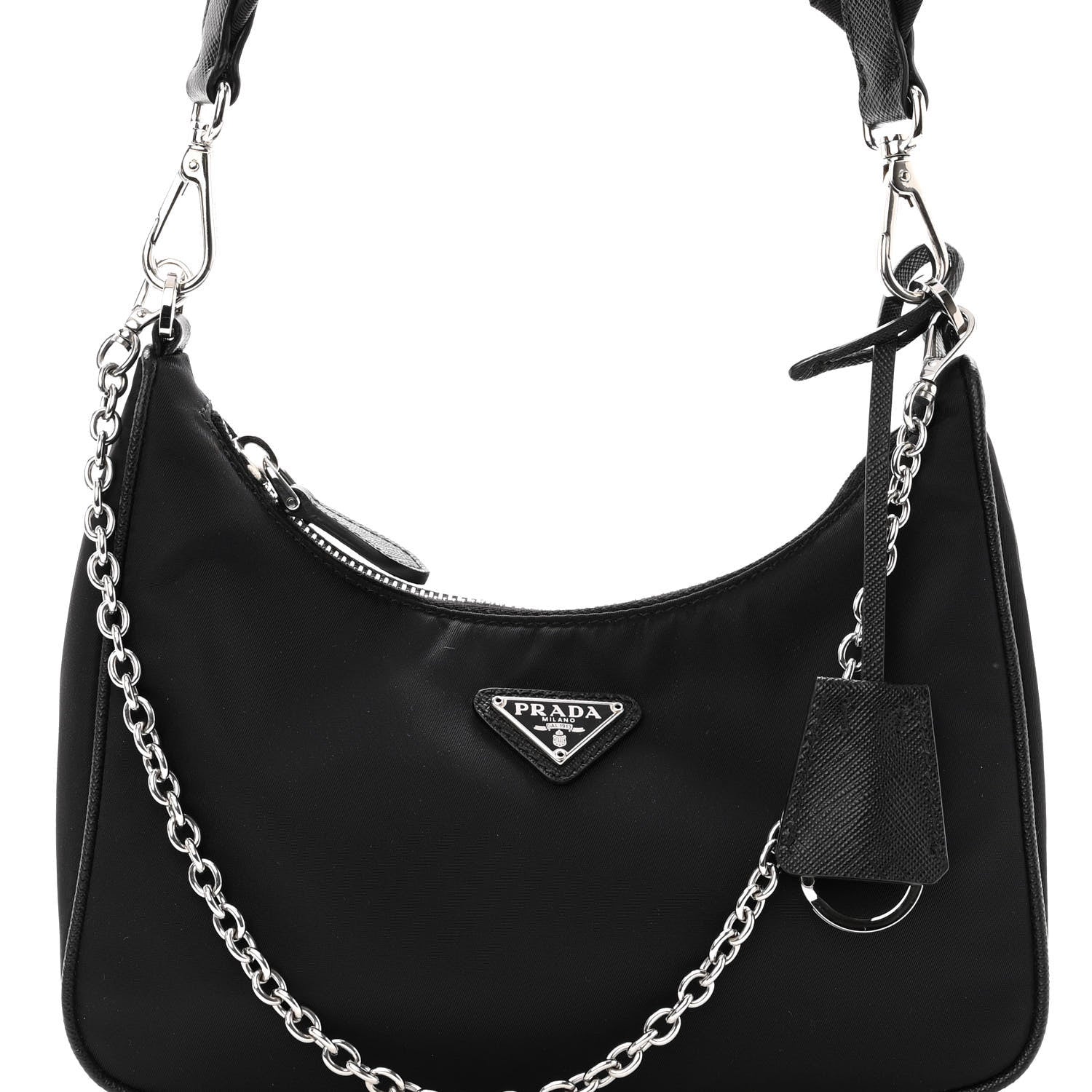 Prada Nylon Re-Edition 2005 Shoulder Bag Black 7 of 10