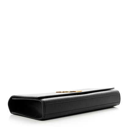 Saint Laurent Grain De Poudre Monogram Cassandre Clutch Black 4 of 10
