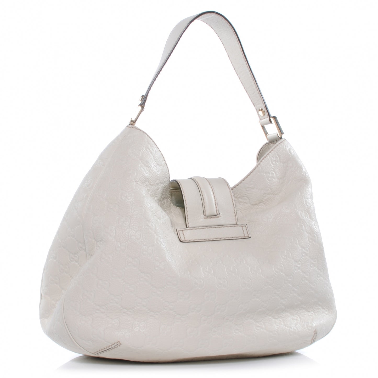 Guccissima New Ladies Web Large Hobo Off White