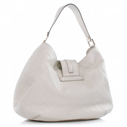 Gucci Guccissima New Ladies Web Large Hobo Off White 3 of 7
