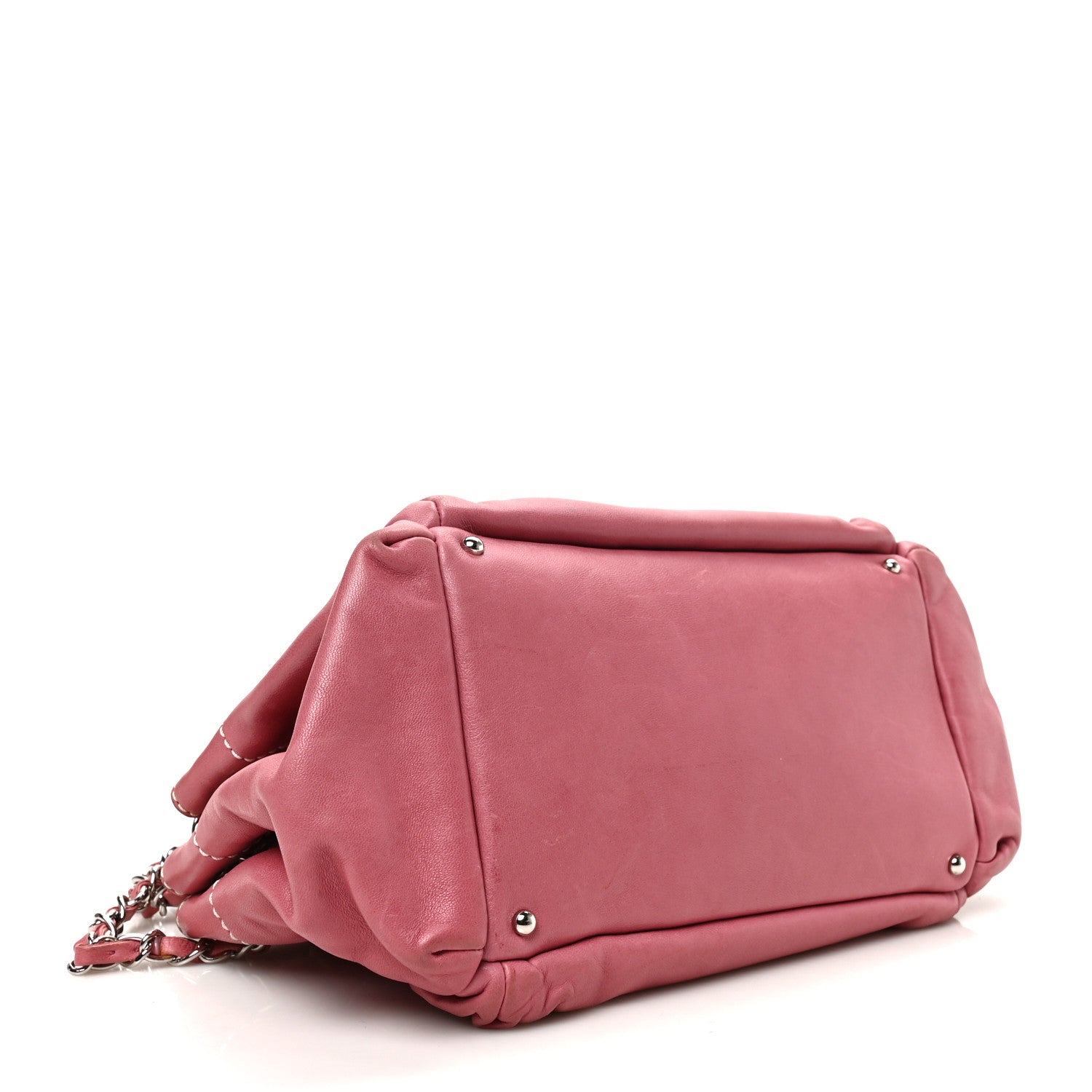 Chanel Lambskin Lax Accordion Hobo Pink 4 of 9