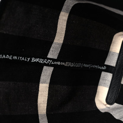 Burberry Coated Canvas Mega Check Medium Doodle Tote Black White 6 of 16