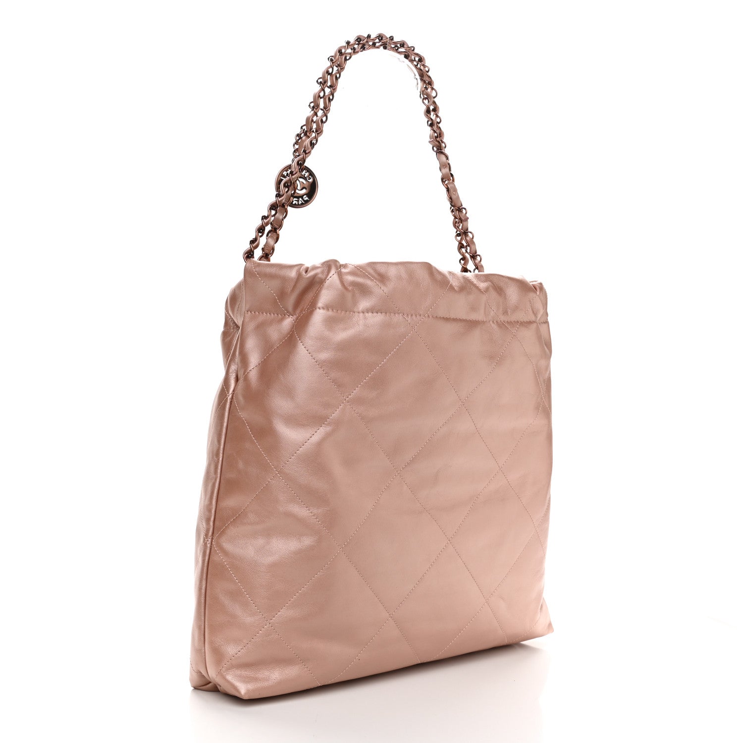 Chanel Metallic Calfskin Quilted Chanel 22 Pink 3 of 11