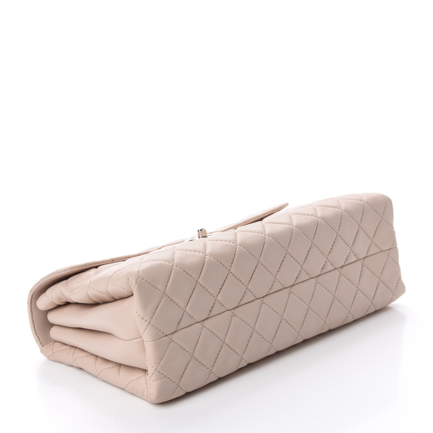 Lambskin Quilted Jumbo by 4 Flap Beige