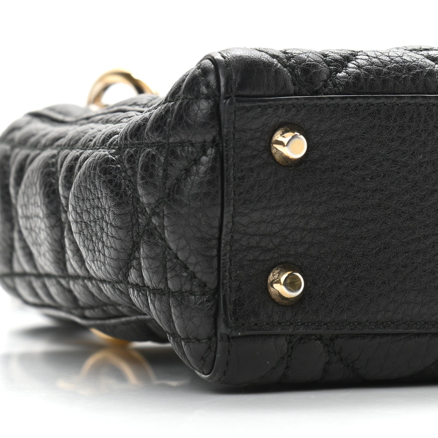 Christian Dior Calfskin Cannage Mini Lady Dior Black 14 of 17