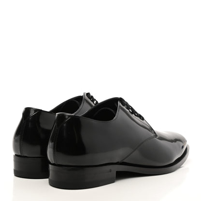 Saint Laurent Patent Calfskin Mens Smoking 25 Derby Lace Up Shoes 41 Black 4 of 8