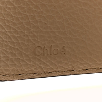 Chloe Grained Calfskin Alphabet Mini Trifold Wallet Sweet Beige 6 of 8