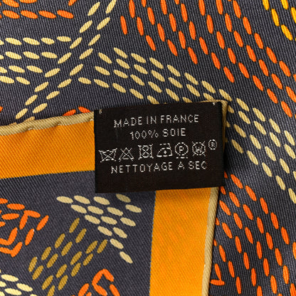 Hermes Silk Eperon D'Or Sellier Scarf 70 Taupe Jaune Bronze 2 of 5