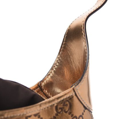 Gucci Metallic Guccissima Punch Hobo Bronze 10 of 13