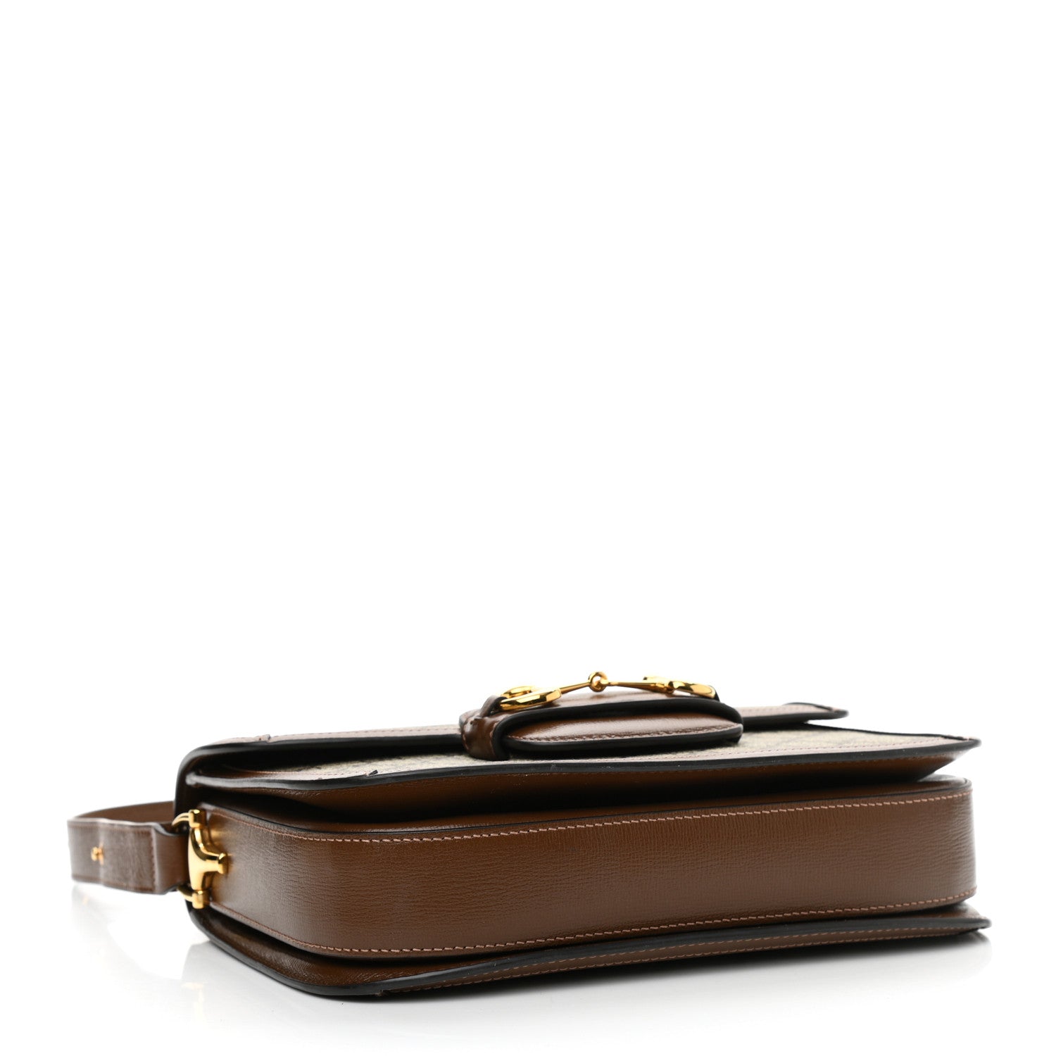 Gucci GG Supreme Monogram Horsebit 1955 Shoulder Bag Beige Brown Sugar 5 of 10
