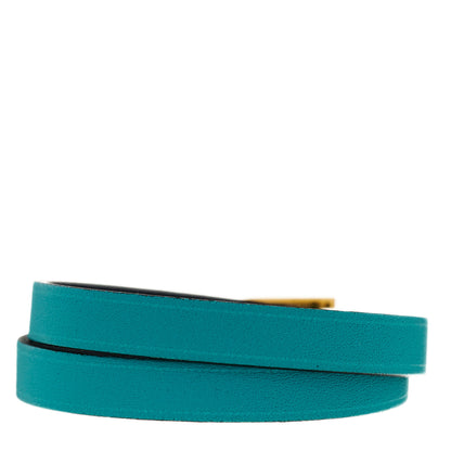 Hermes Swift Behapi Double Tour Bracelet XS Malachite Black 2 of 8