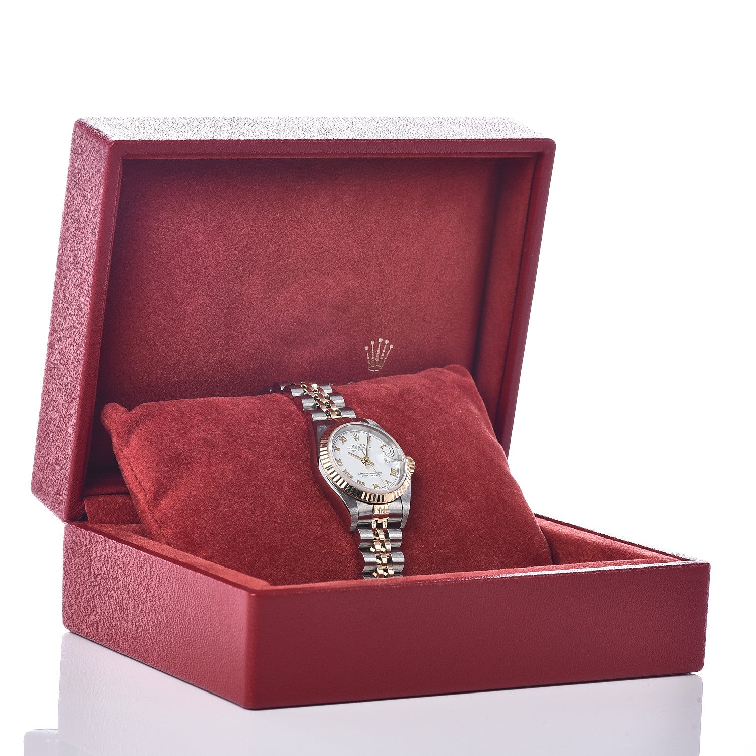 Rolex Stainless Steel 18K Yellow Gold 26mm Oyster Perpetual Datejust Watch White Roman 79173 6 of 6