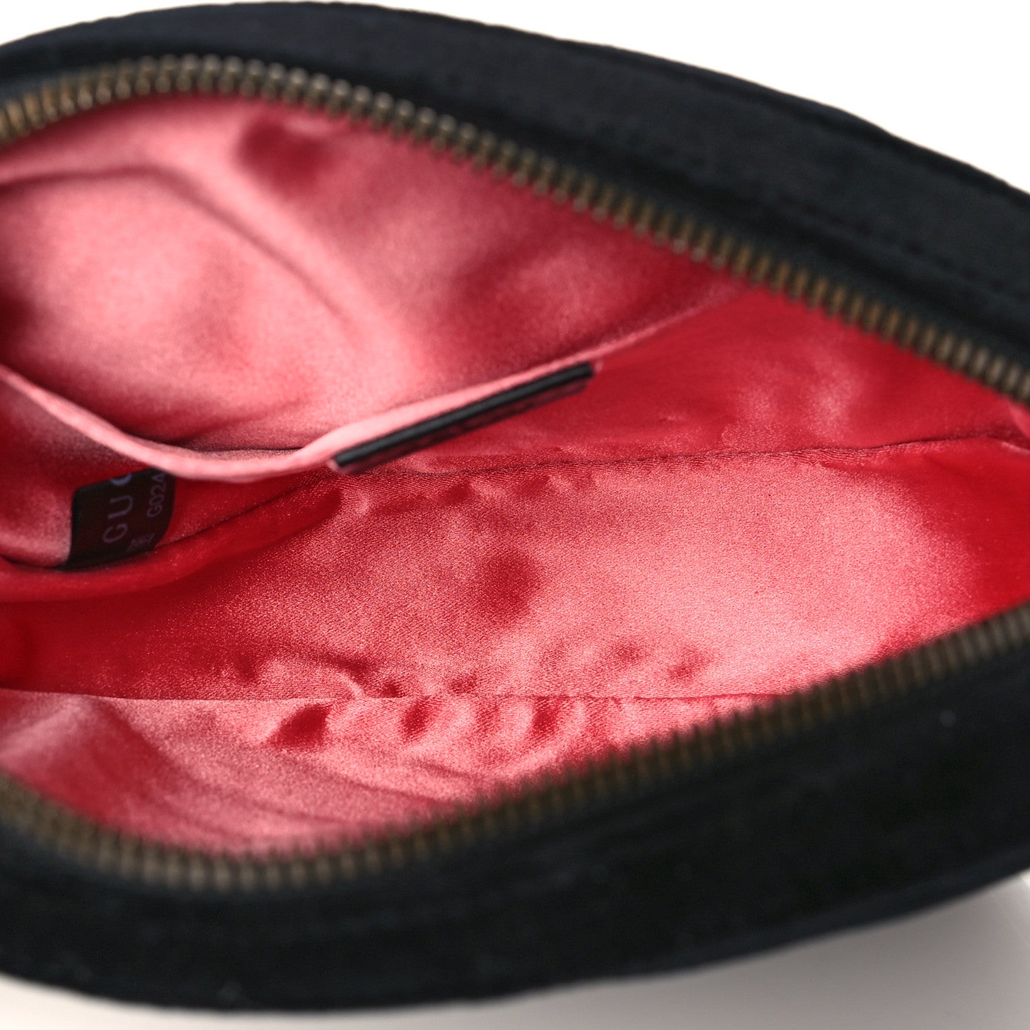 Gucci Velvet Matelasse GG Marmont Belt Bag 85 34 Black 5 of 9