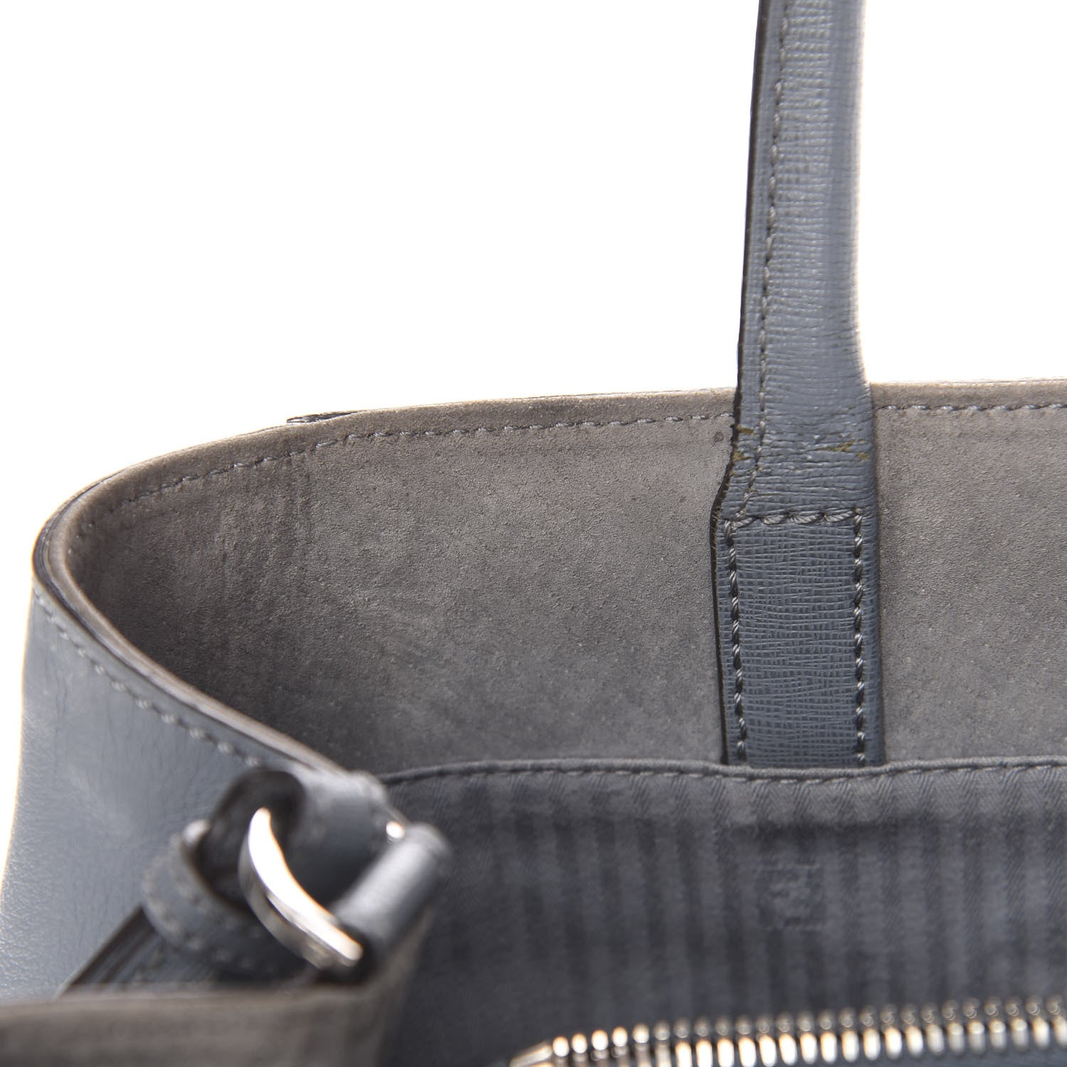 Fendi Vitello Elite Regular 2Jours Tote Grigio 11 of 19