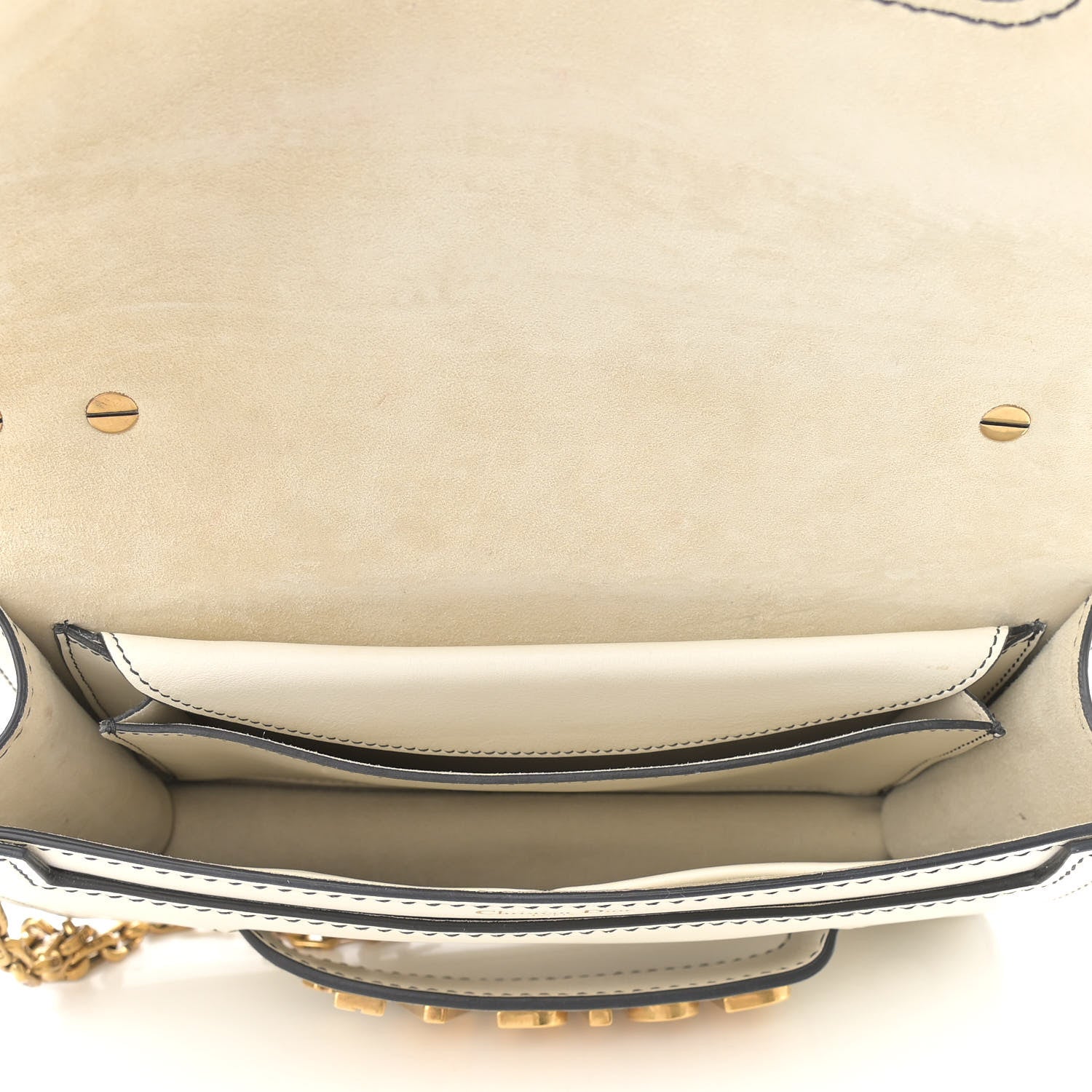 Christian Dior Calfskin J'Adior Chain Flap Bag Off White 5 of 13