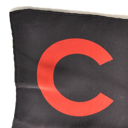 Chanel Silk Boutique Scarf Black Red 5 of 5