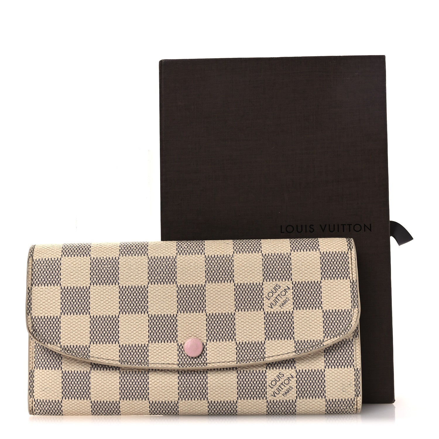 Louis Vuitton Damier Azur Emilie Wallet Rose Ballerine 12 of 12