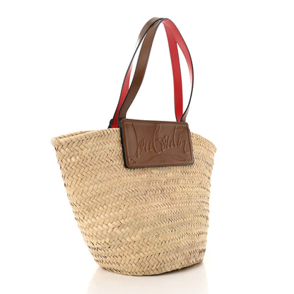 Christian Louboutin Woven Straw Loubishore Tote Beige 2 of 11