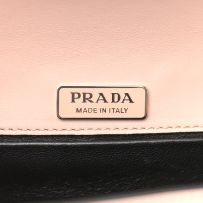 Prada Spazzolato Soft Calf Cahier Chain Wristlet Clutch Pesca 5 of 8