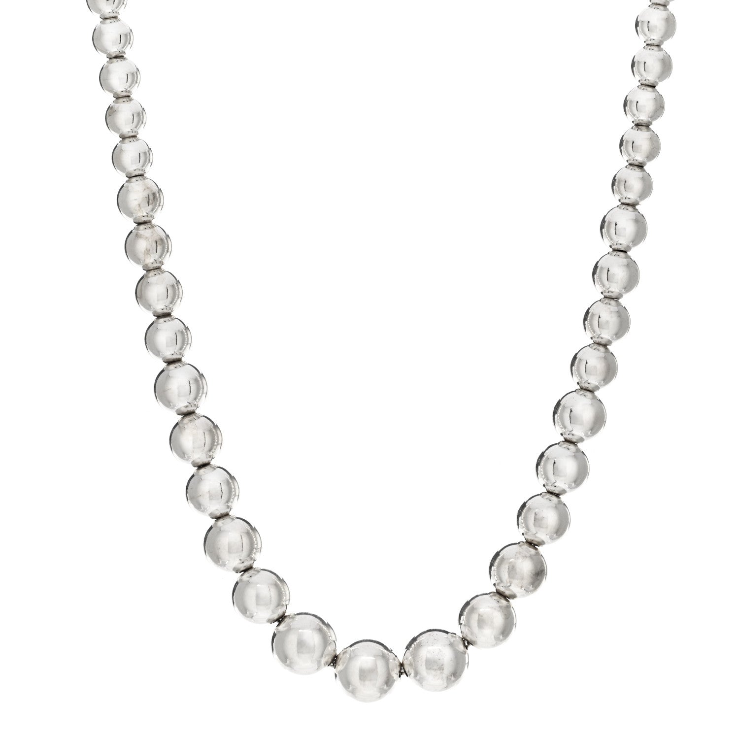 Tiffany Sterling Silver HardWear Graduated Ball Necklace 1 of 4