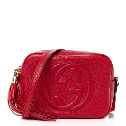 Gucci Pebbled Calfskin Small Soho Disco Bag Tabasco Red 1 of 12