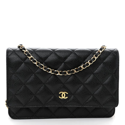 Chanel Caviar Quilted Wallet on Chain WOC Black 1 of 12