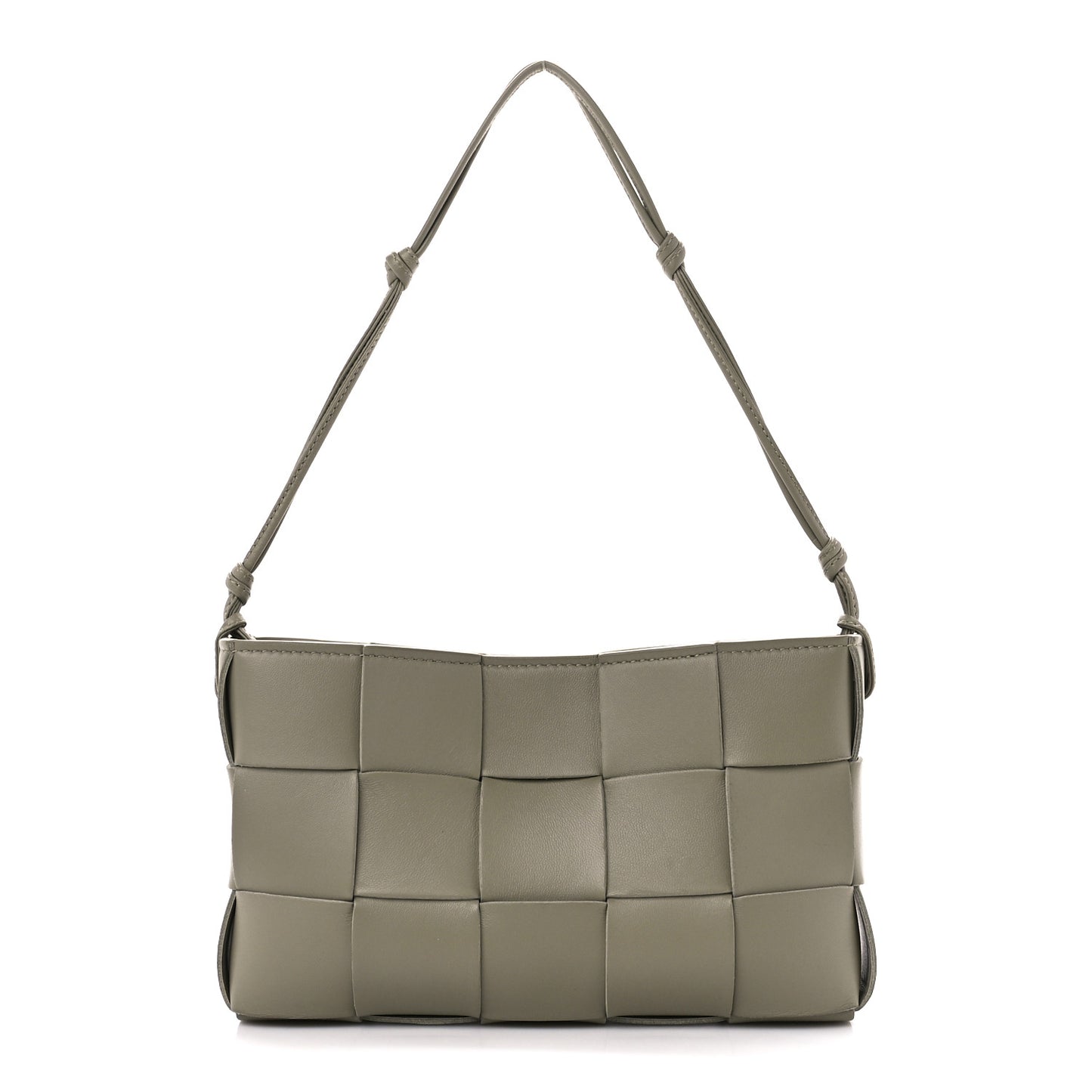 Calfskin Maxi Intrecciato Cassette Pouch On Strap Travertine