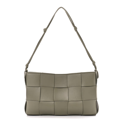 Bottega Veneta Calfskin Maxi Intrecciato Cassette Pouch On Strap Travertine 1 of 11