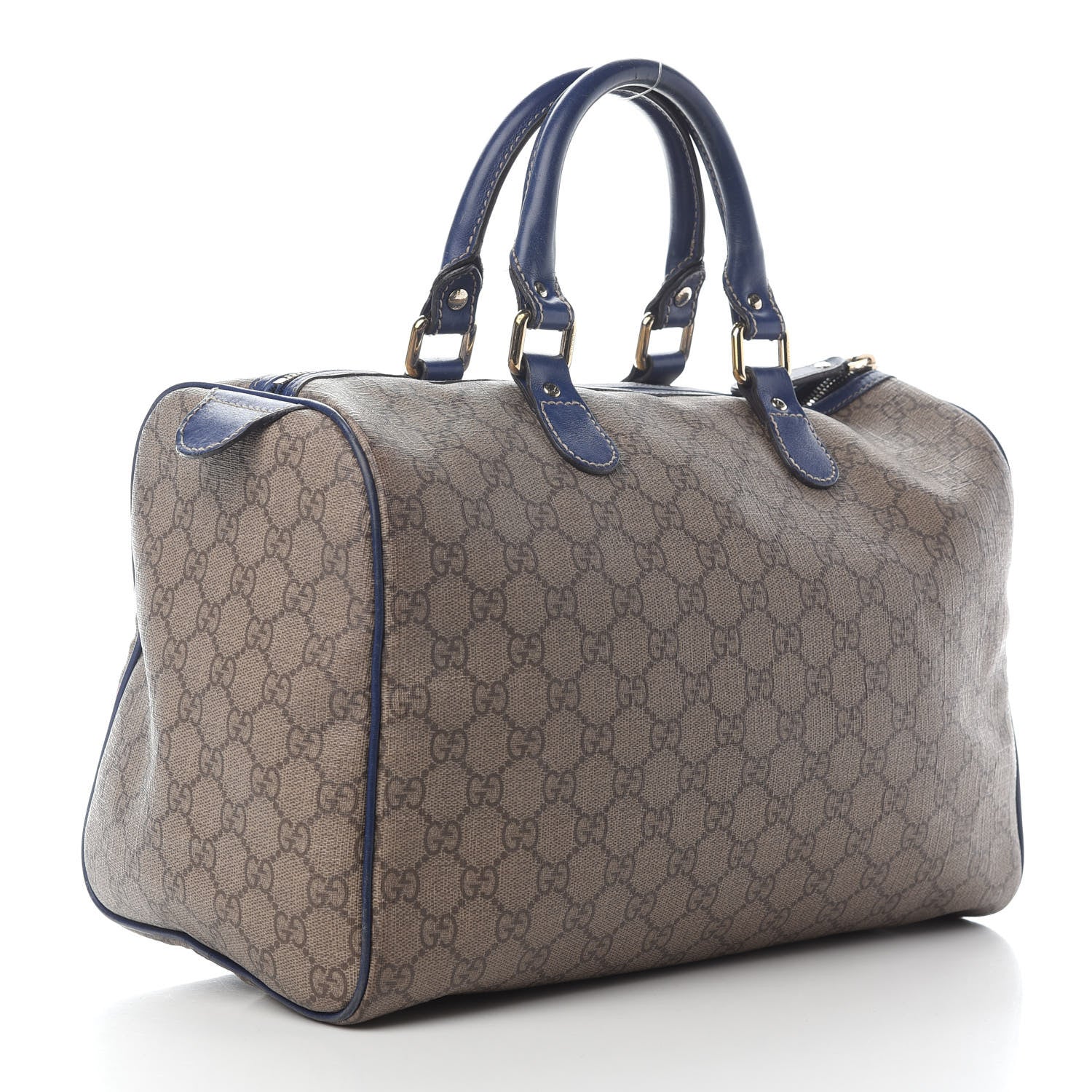 Gucci GG Plus Monogram Medium Boston USA Flag Unicef Duffle Blue 3 of 15