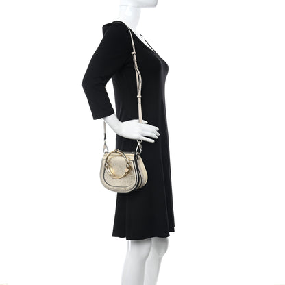 Chloe Metallic Calfskin Small Nile Bracelet Bag Gold 2 of 10