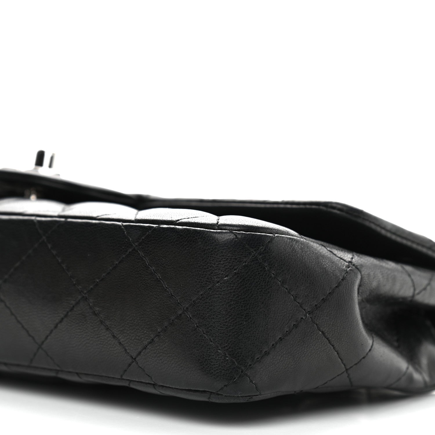 Chanel Lambskin Quilted East West Flap Black 9 of 12