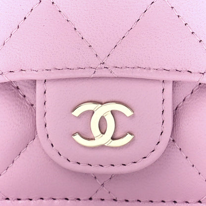 Chanel Lambskin Quilted Double Flap Wallet Light Pink 10 of 14