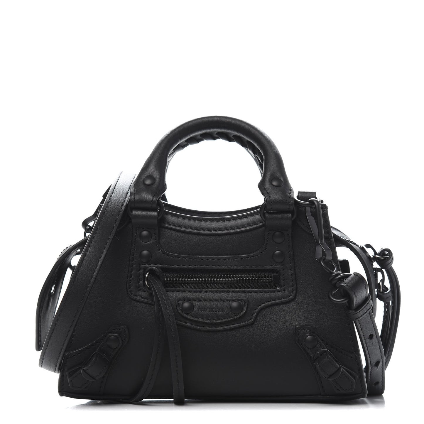 Smooth Calfskin Neo Classic Black Hardware Nano City Crossbody Black