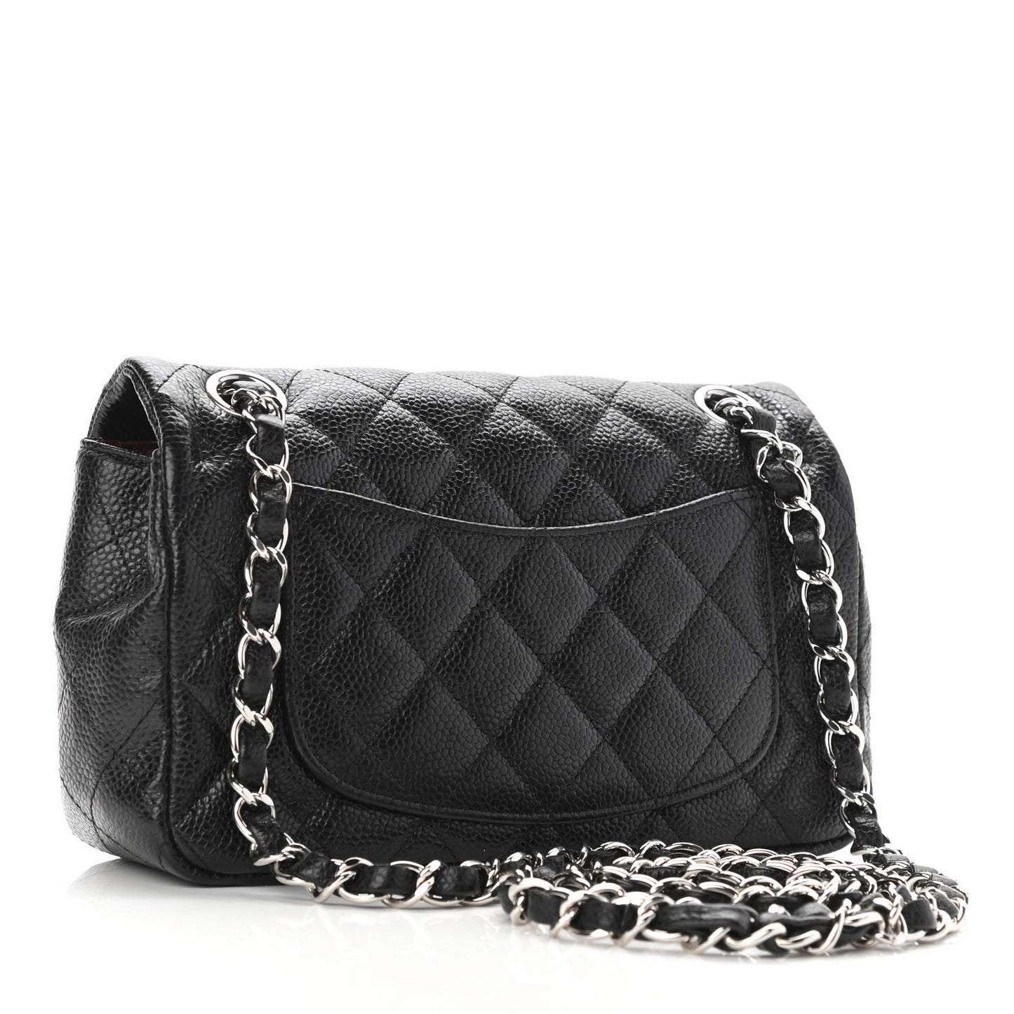 Caviar Quilted Mini Rectangular Flap Black