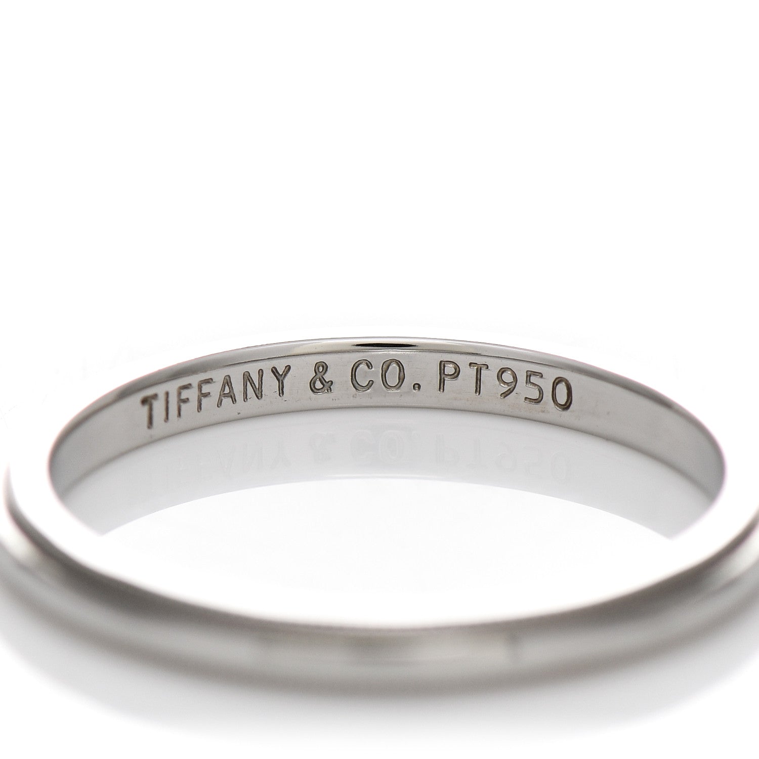 Tiffany Platinum 2mm Milgrain Wedding Band Ring 54 6.75 4 of 4