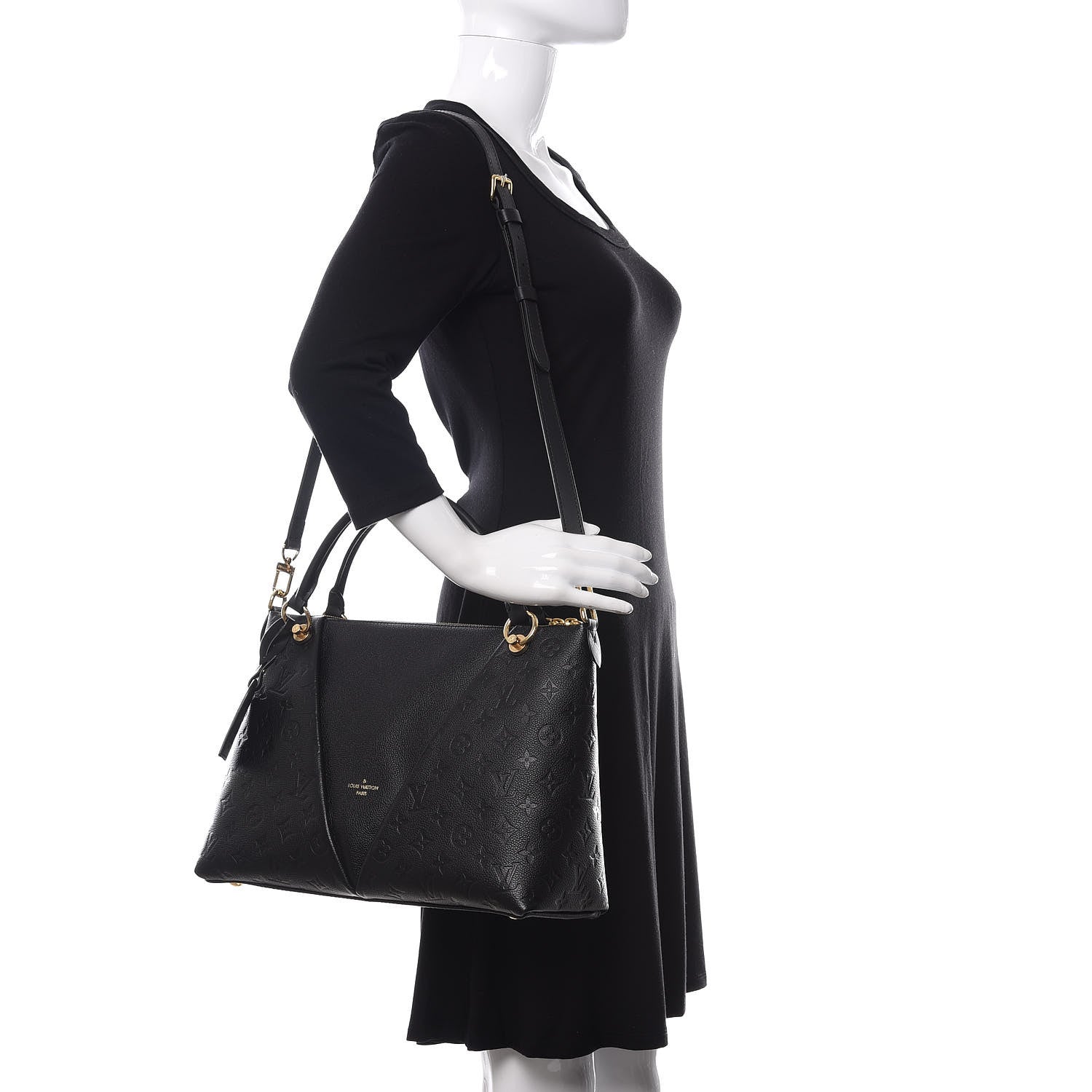 Louis Vuitton Empreinte V Tote MM Black 2 of 12