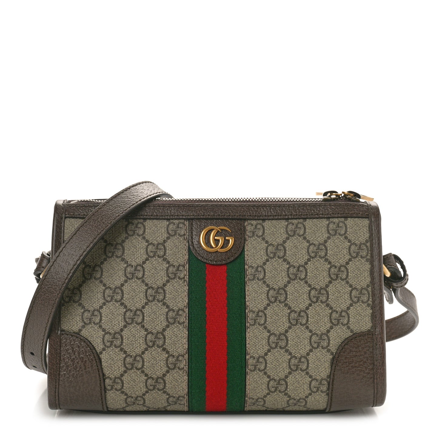 GG Supreme Monogram Web Small Ophidia Messenger Bag Beige Ebony New Acero
