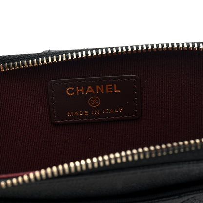 Chanel Caviar Quilted CC Zip Around Card Holder Black 6 of 8