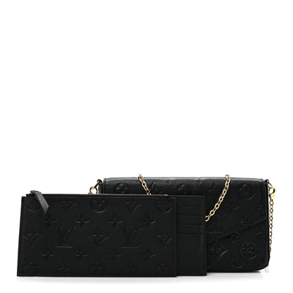 Louis Vuitton Empreinte Pochette Felicie Chain Wallet Black 2 of 12