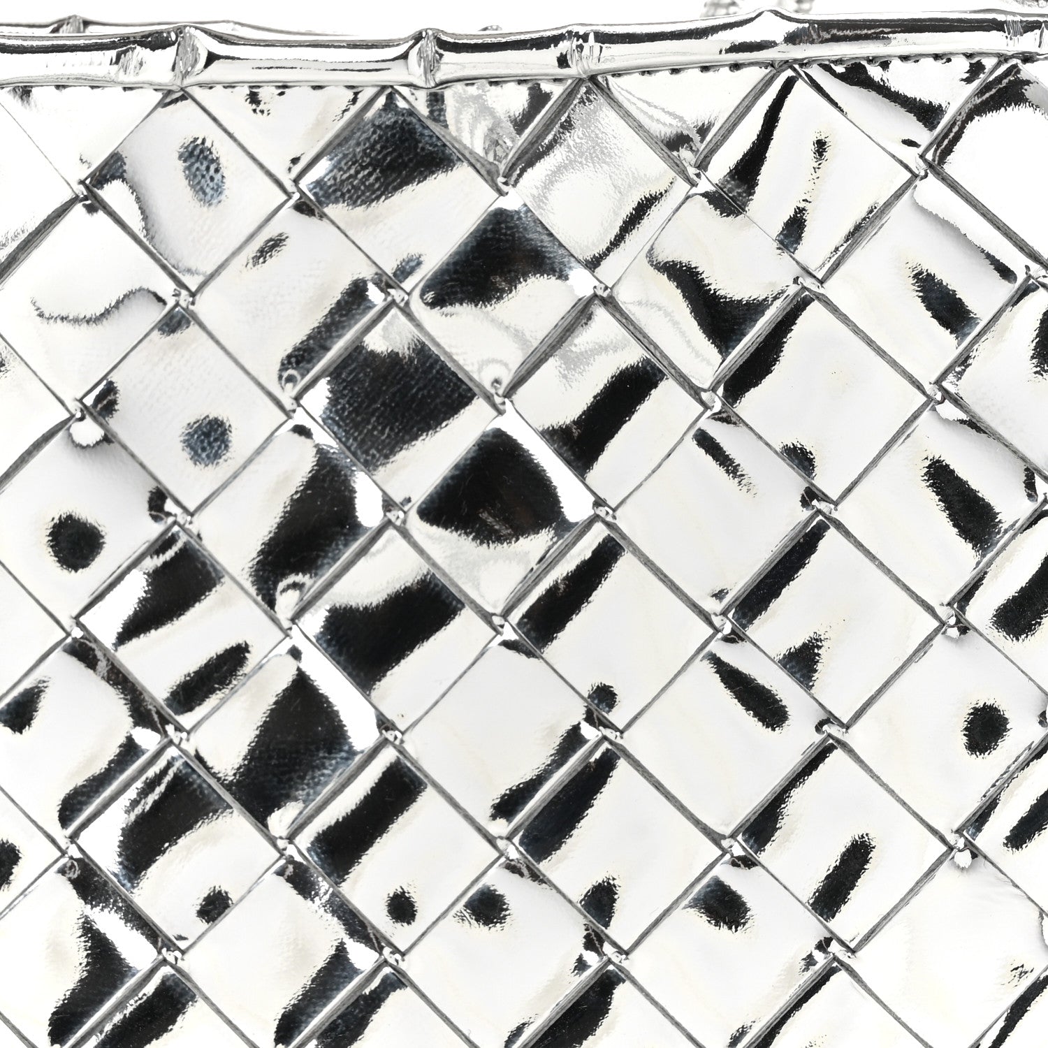Bottega Veneta Mirror Laminated Nappa Intrecciato Mini Sardine Bag Silver 6 of 8