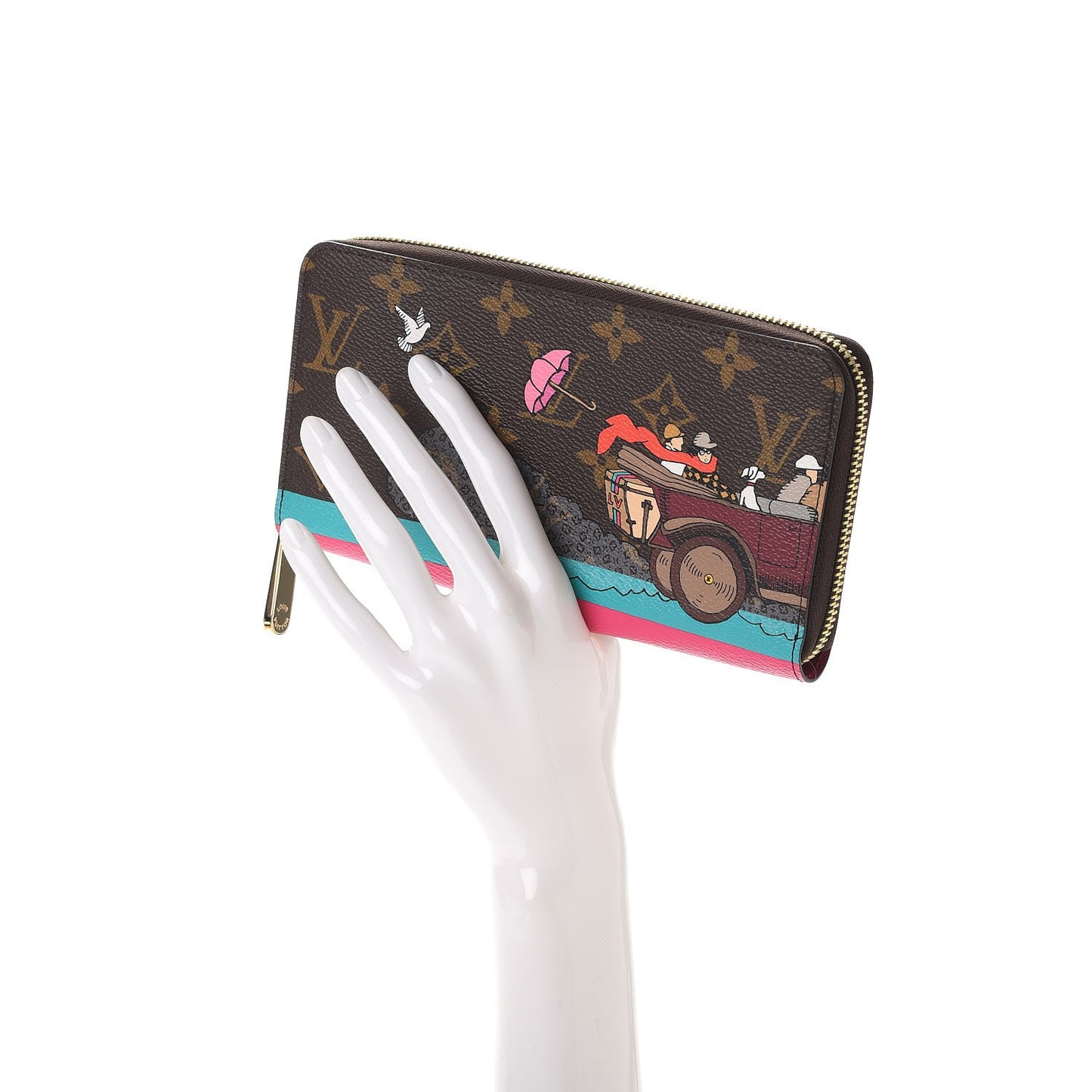 Monogram 2015 Christmas Animation Zippy Wallet Hibiscus