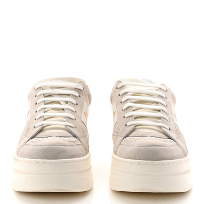 Christian Dior Suede Calfskin Dior Star Ors Platform Sneakers White Black 39 Light Beige White 3 of 10