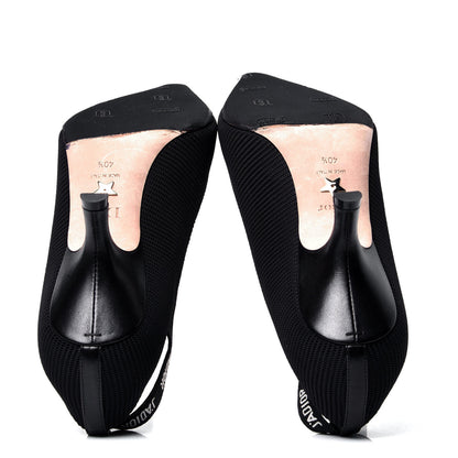 Christian Dior Fabric J'Adior Ribbon Pumps 40.5 Black 5 of 6