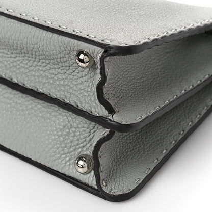 Fendi Cuoio Romano Selleria Bi-Color Small Peekaboo I SEE U Satchel Ghiaccio Asfalto 7 of 7