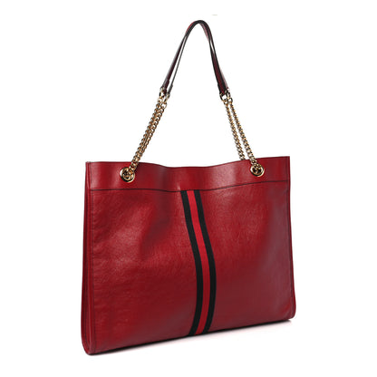 Gucci Calfskin Large Rajah Chain Tote Romantic Cherry 4 of 11