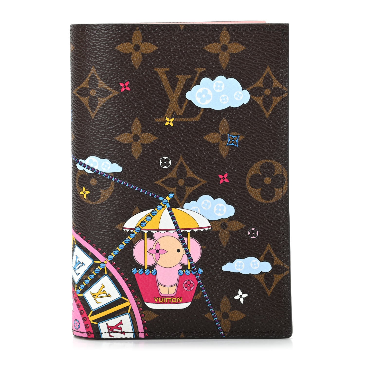 Louis Vuitton Monogram 2020 Christmas Animation Big Wheel Passport Cover Rose Ballerine 1 of 8