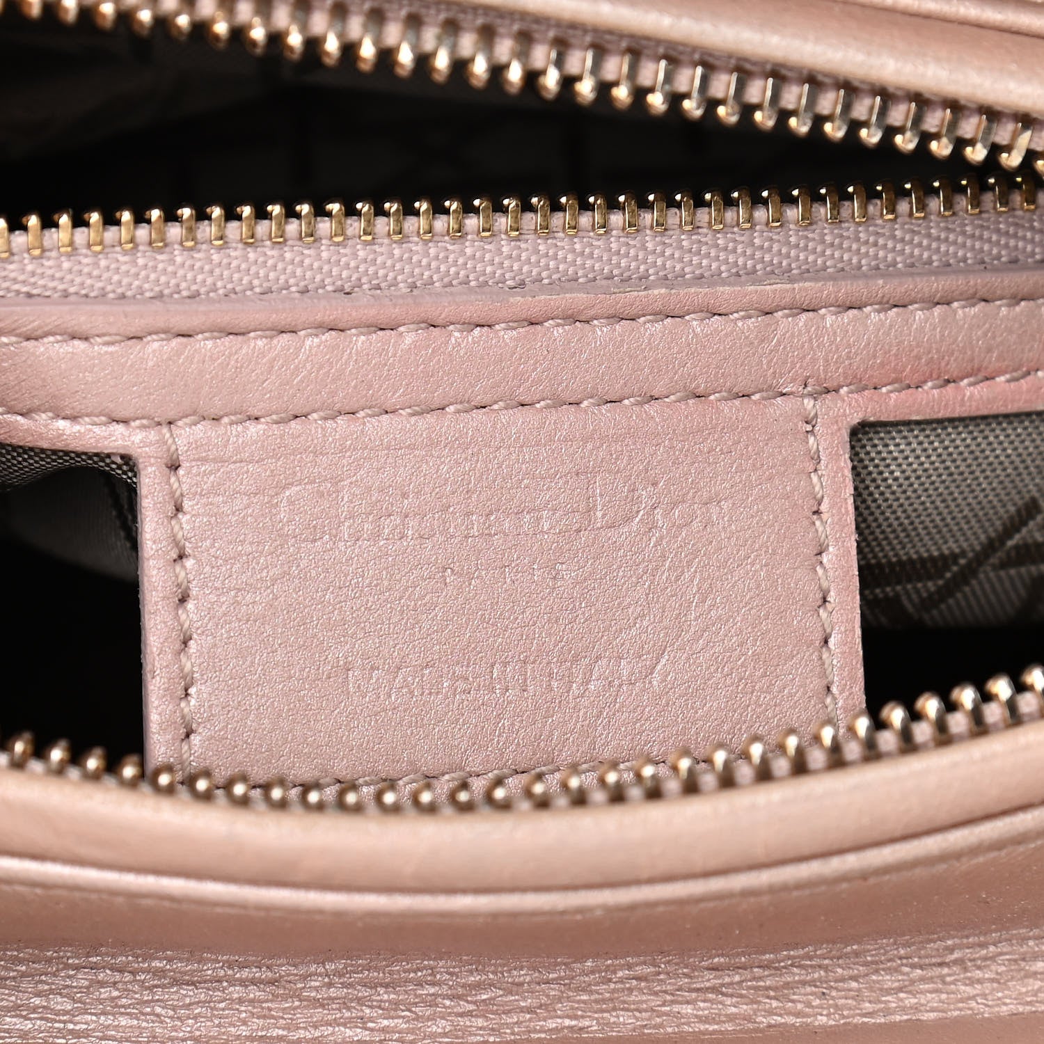 Christian Dior Pearly Lambskin Cannage Medium Lady Dior Lotus 5 of 9