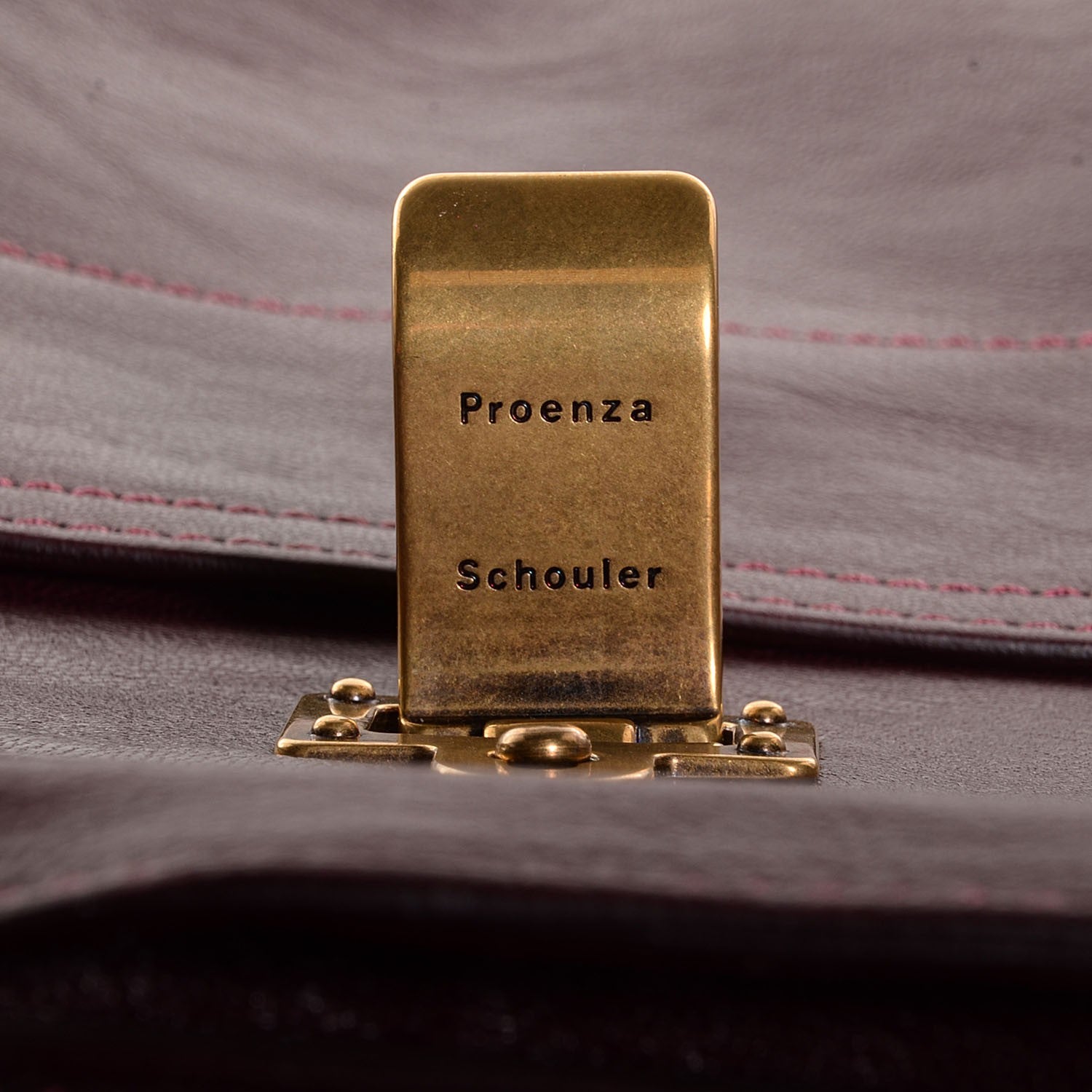 Proenza Schouler Lambskin Large PS1 Satchel Burgundy 5 of 13