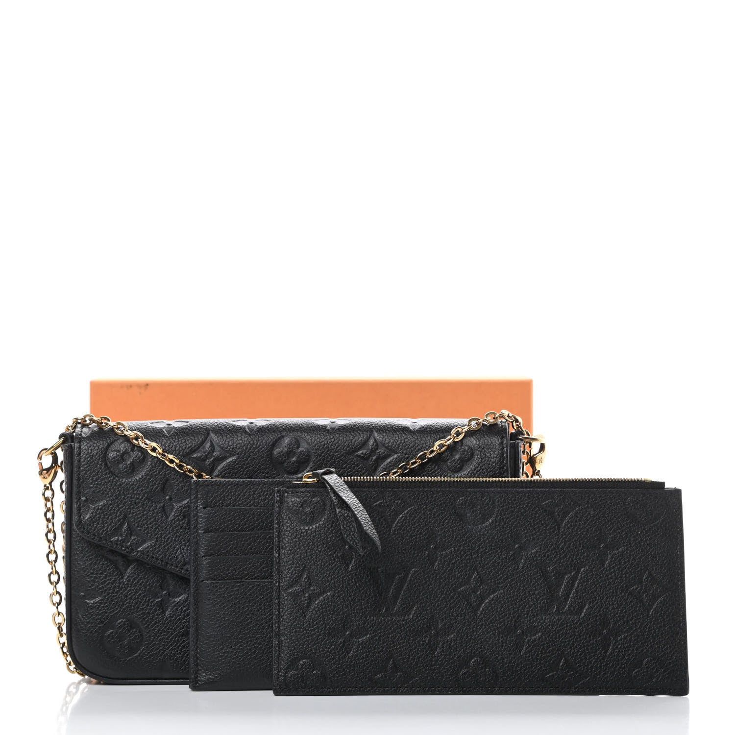 Louis Vuitton Empreinte Pochette Felicie Chain Wallet Black 19 of 19
